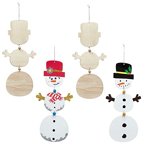 Baker Ross FX291 Schneemänner 3D Holzdekorationen Bastelset-4er Pack, Bastelsets für Kinder aus Holz, Kinderbasteln an Weihnachten, Silberne Baker Ross FX291 Schneemänner 3D Holzdekorationen Bastelset-4er Pack, Bastelsets für Kinder aus Holz, Kinderbasteln an Weihnachten, Silberne von Baker Ross