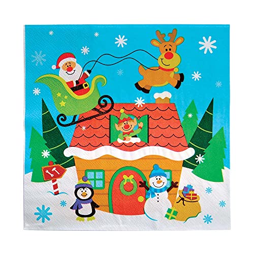 Baker Ross FX310 Weihnachten Servietten-20 Stück, Bedruckte Papierservietten für den Kindergeburtstag Baker Ross FX310 Weihnachten Servietten-20 Stück, Bedruckte Papierservietten für den Kindergeburtstag von Baker Ross