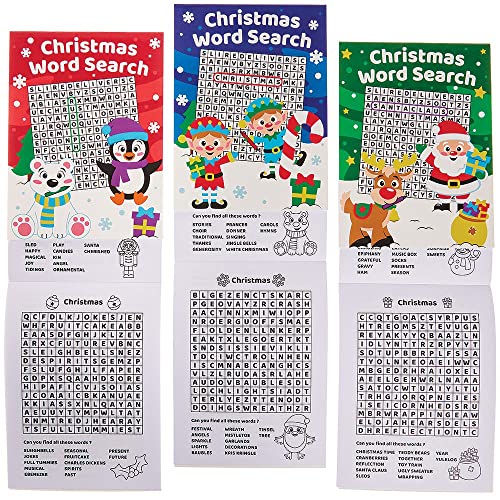 Baker Ross FX331 Wortsuchbücher Weihnachten-8er Pack, Ausmalen, Puzzles und Malen nach Zahlen für Kinder Baker Ross FX331 Wortsuchbücher Weihnachten-8er Pack, Ausmalen, Puzzles und Malen nach Zahlen für Kinder von Baker Ross