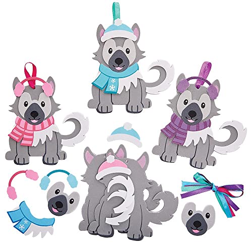 Baker Ross FX354 Husky Moosgummi Bastelset-8er Pack, Dekoration für Kinder zum Basteln, Baumschmuck Bastelsets Baker Ross FX354 Husky Moosgummi Bastelset-8er Pack, Dekoration für Kinder zum Basteln, Baumschmuck Bastelsets von Baker Ross