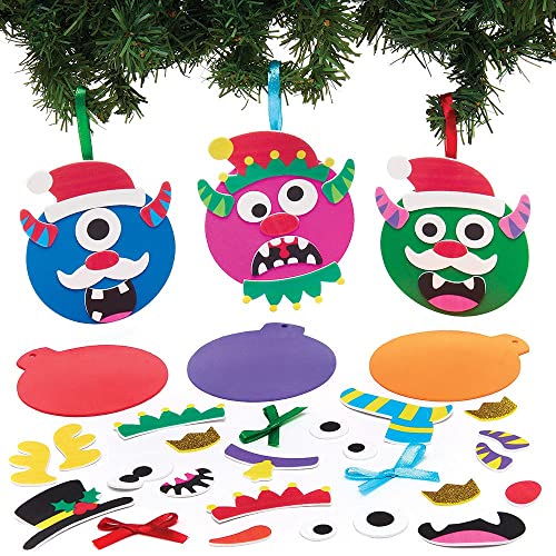 Baker Ross FX368 Monster Moosgummi Dekoration Bastelset-8er Pack, Weihnachtsdekoration für Kinder zum Basteln, Baumschmuck Bastelsets Baker Ross FX368 Monster Moosgummi Dekoration Bastelset-8er Pack, Weihnachtsdekoration für Kinder zum Basteln, Baumschmuck Bastelsets von Baker Ross