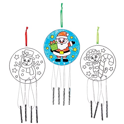 Baker Ross FX378 Weihnachten Sonnenfänger-3er Pack, Musikalisches Windspiel mit Metallglocken Bastelset für Kinder zum Anmalen und Dekorieren Baker Ross FX378 Weihnachten Sonnenfänger-3er Pack, Musikalisches Windspiel mit Metallglocken Bastelset für Kinder zum Anmalen und Dekorieren von Baker Ross