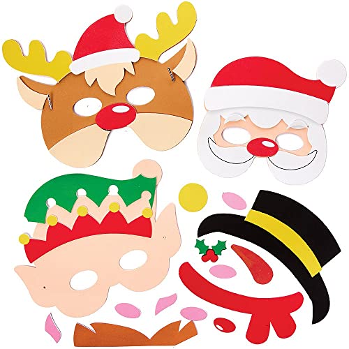 Baker Ross FX385 Weihnachten Bastelset-4er Pack, eigene Maske, Kinder Kunst Set zum Basteln und Gestalten, Moosgummi Bastelsets, Multicolour, One Size Baker Ross FX385 Weihnachten Bastelset-4er Pack, eigene Maske, Kinder Kunst Set zum Basteln und Gestalten, Moosgummi Bastelsets, Multicolour, One Size von Baker Ross
