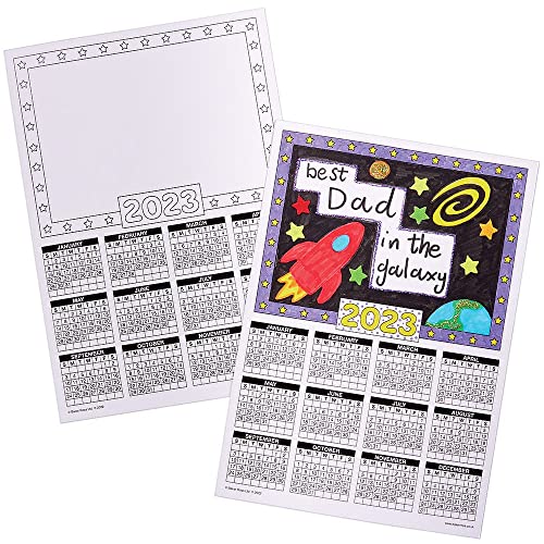 Baker Ross FX389 Kalenderrohlinge 2023-12 Stück, Bastelkalender für Kinder, Kinderbastel-Wandkalender von Baker Ross