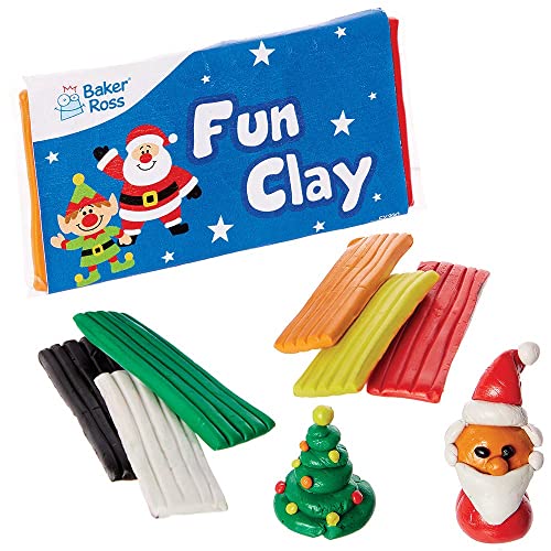 Baker Ross FX390 Mini Knete Weihnachten-8er Pack, Kleine Adventskalendergeschenke, Nikolaus Geschenke für Kinder von Baker Ross