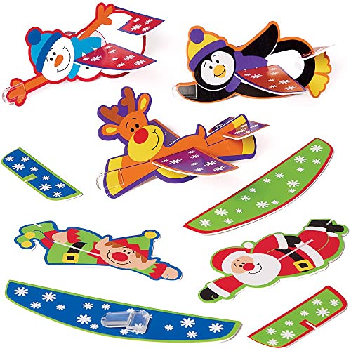 Baker Ross FX399 Weihnachtsfiguren Gleiter-10er Pack, Gleiter, Nikolausgeschenke für Kinder, Kleine Adventskalender Geschenke Baker Ross FX399 Weihnachtsfiguren Gleiter-10er Pack, Gleiter, Nikolausgeschenke für Kinder, Kleine Adventskalender Geschenke von Baker Ross