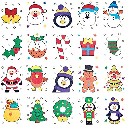 Baker Ross FX408 Weihnachten Tattoos-80 Stück, Temporäre Tattoos, Kleine Adventskalender Geschenke, Nikolausgeschenke für Kinder von Baker Ross