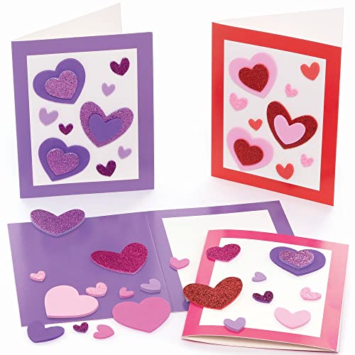 Baker Ross Herz Karten - 6er Pack, Valentinstag Karten Basteln für Kinder (FC454) von Baker Ross