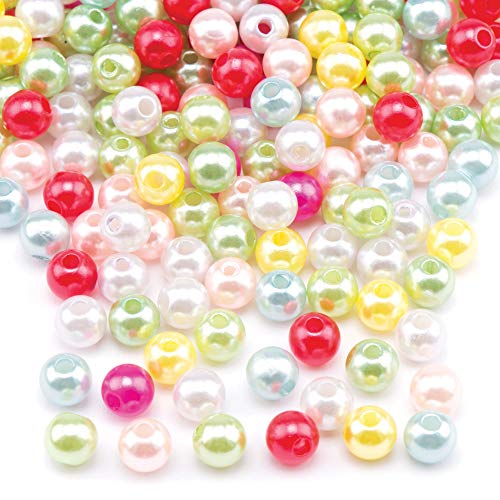 Baker Ross Perlen für Kinder zum Gestalten von Schmuck, Perlenarbeiten und Collagen (300 Stück), 7 mm von Baker Ross