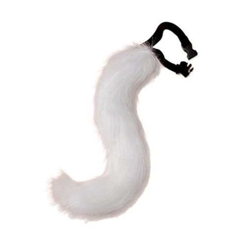 Furry Tail Cosplay Kostüme Kunstpelz Langer Fuchsschwanz superweiches Flauschiges Fuchsschwanz Kostüm für Teenager Erwachsene Halloween Rollenspiel Party von BakerMiche