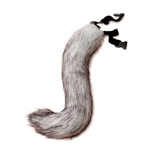 Furry Tail Cosplay Kostüme Kunstpelz Langer Fuchsschwanz superweiches Flauschiges Fuchsschwanz Kostüm für Teenager Erwachsene Halloween Rollenspiel Party von BakerMiche