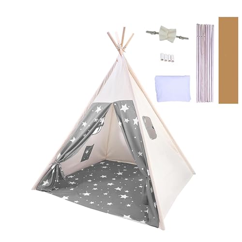 Baketron Tipi Zelt für Kinder,Spielzelt Tipi Kinderzelt mit Fenster,Kinderzimmer Teepee Indianerzelt für drinnen und draußen Kuschelecke Spielhaus C Baketron Tipi Zelt für Kinder,Spielzelt Tipi Kinderzelt mit Fenster,Kinderzimmer Teepee Indianerzelt für drinnen und draußen Kuschelecke Spielhaus C von Baketron