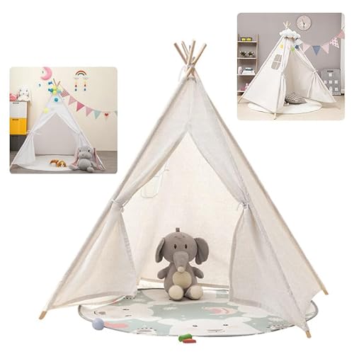 Baketron Tipi Zelt für Kinder,Tippi Kinderzelt,Spielzelt Tipi Kinderzelt mit Fenster,Kinderzimmer Teepee Indianerzelt für drinnen und draußen Kuschelecke Spielhaus B Baketron Tipi Zelt für Kinder,Tippi Kinderzelt,Spielzelt Tipi Kinderzelt mit Fenster,Kinderzimmer Teepee Indianerzelt für drinnen und draußen Kuschelecke Spielhaus B von Baketron