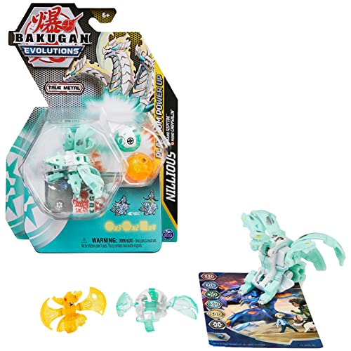 BAKUGAN 'Evolutions' Power Up 3er Pack Mit 1 Platinum Series Ball (Haos Nillious) Und 2 Nanogan (Pyrus Chrysalin, Haos Riptide) von BAKUGAN