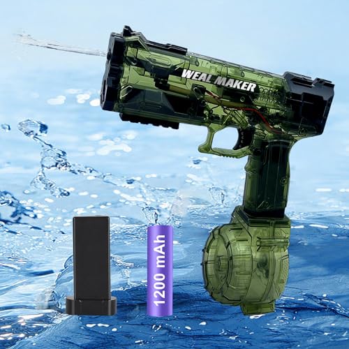 Balakaka 2025 Neues Elektrische Wasserpistole Langstrecke 26-39 FT, Wasserpistole Pool Strand Spielzeug für Erwachsene Kinder, Große Kapazität Wasserspritzpistole für Sommer Draussen von Balakaka