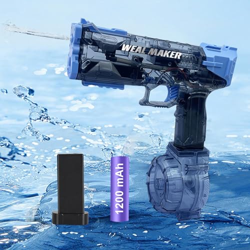 Balakaka 2025 Neues Elektrische Wasserpistole Langstrecke 26-39 FT, Wasserpistole Pool Strand Spielzeug für Erwachsene Kinder, Große Kapazität Wasserspritzpistole für Sommer Draussen Balakaka 2025 Neues Elektrische Wasserpistole Langstrecke 26-39 FT, Wasserpistole Pool Strand Spielzeug für Erwachsene Kinder, Große Kapazität Wasserspritzpistole für Sommer Draussen von Balakaka
