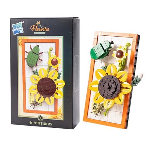 Balakaka Blumen Bauspielzeug Set, DIY Blumen Bilderrahmen Micro-Baustein-Set für 6+ Jahre alte Mädchen, Künstliche Blumen Tischdeko für Blume Home Office Dekoration Balakaka Blumen Bauspielzeug Set, DIY Blumen Bilderrahmen Micro-Baustein-Set für 6+ Jahre alte Mädchen, Künstliche Blumen Tischdeko für Blume Home Office Dekoration von Balakaka