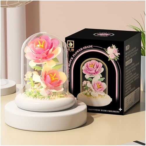 Balakaka Blumen Bauspielzeug Set mit Schutzhülle, Bausteine Blume Ziegel Spielzeug mit mit LED Licht, Mikro Blumen Bausteine Geschenk für Frauen Freundin Ehefrau Balakaka Blumen Bauspielzeug Set mit Schutzhülle, Bausteine Blume Ziegel Spielzeug mit mit LED Licht, Mikro Blumen Bausteine Geschenk für Frauen Freundin Ehefrau von Balakaka