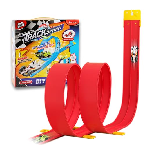 Balakaka Flexible Rennstrecke Auto Rennbahn Spielzeug 4m, Rolls Up Portable Racetrack Loops mit Saugnäpfen für Sprünge Rampen, DIY-Autobahn mit 4 Autos Geschenke für Kinder ab 3 Jahren Balakaka Flexible Rennstrecke Auto Rennbahn Spielzeug 4m, Rolls Up Portable Racetrack Loops mit Saugnäpfen für Sprünge Rampen, DIY-Autobahn mit 4 Autos Geschenke für Kinder ab 3 Jahren von Balakaka