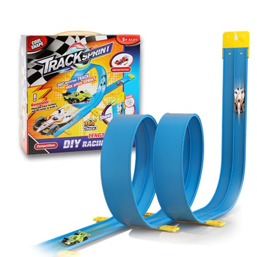 Balakaka Flexible Rennstrecke Auto Rennbahn Spielzeug 4m, Rolls Up Portable Racetrack Loops mit Saugnäpfen für Sprünge Rampen, DIY-Autobahn mit 4 Autos Geschenke für Kinder ab 3 Jahren Balakaka Flexible Rennstrecke Auto Rennbahn Spielzeug 4m, Rolls Up Portable Racetrack Loops mit Saugnäpfen für Sprünge Rampen, DIY-Autobahn mit 4 Autos Geschenke für Kinder ab 3 Jahren von Balakaka