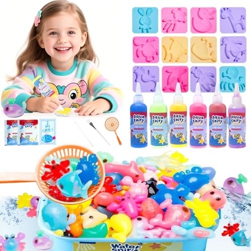 Balakaka Magic Water Elf mit 6 Flaschen Farbgel, DIY Magisches Wassergel Kreativ Kit Aqua Gelz Set mit Form, 3D Meer Kreaturen Lernspielzeug Geschenk für Kinder 3+ Balakaka Magic Water Elf mit 6 Flaschen Farbgel, DIY Magisches Wassergel Kreativ Kit Aqua Gelz Set mit Form, 3D Meer Kreaturen Lernspielzeug Geschenk für Kinder 3+ von Balakaka