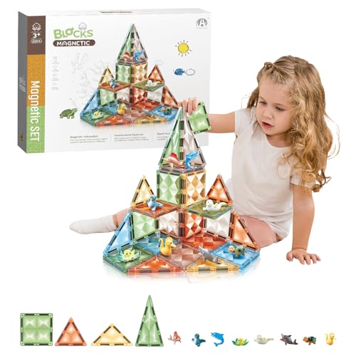 Balakaka Magnetische Bausteine Meereswelt 30 Stück, Magnetbausteine Kreatives Konstruktionsspielzeug Montessori Spielzeug, STEM-Lernspielzeug-Geschenk für 3+ Jahre alte Jungen Mädchen Balakaka Magnetische Bausteine Meereswelt 30 Stück, Magnetbausteine Kreatives Konstruktionsspielzeug Montessori Spielzeug, STEM-Lernspielzeug-Geschenk für 3+ Jahre alte Jungen Mädchen von Balakaka