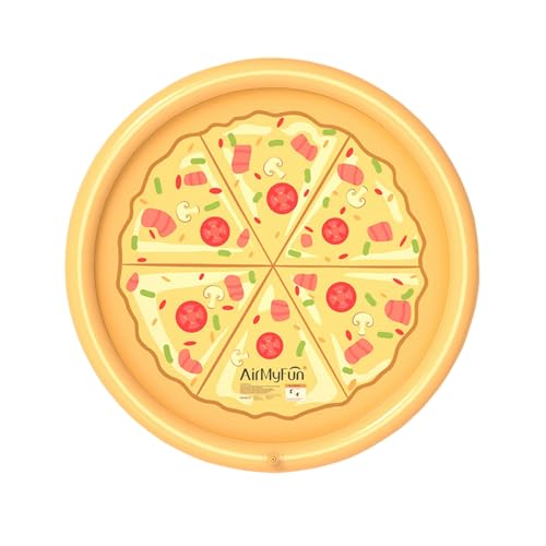 Balakaka Splash Pad 170 * 170cm Cartoon Pizza, Sprinkler Wasser Spielmatte Outdoor Wasserspiel mit Reparatur Patch, Kinder Sommer Spielzeug für Garten Strand Balakaka Splash Pad 170 * 170cm Cartoon Pizza, Sprinkler Wasser Spielmatte Outdoor Wasserspiel mit Reparatur Patch, Kinder Sommer Spielzeug für Garten Strand von Balakaka