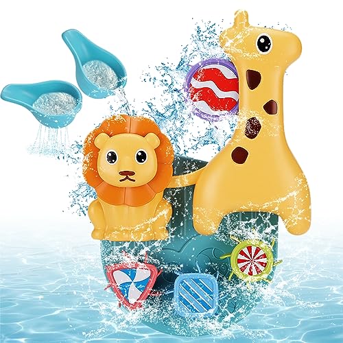 Badewannenspielzeug, Wasserspielzeug fur Kinder,Badespielzeug Baby ab 1 Jahr mit 3 Saugnapf Spielzeug Geschenk Mädchen Junge von Balcony and Juice