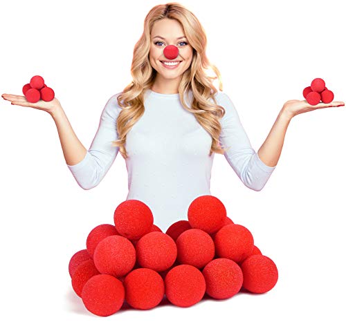 Balinco 25x Rote Clownsnasen | Clown Nasen aus Schaumstoff - perfekt für größere Partygruppen geeignet zum Karneval | Fasching oder Motto Party von Balinco