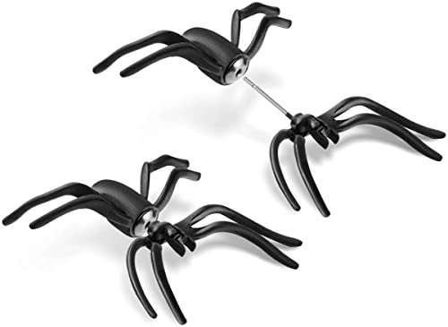 Balinco 2X Spinnenohrring | Spinnen Ohrstecker | Ohrring Spinne | Spider Piercing als Accessoire zum Karneval | Fasching | Halloween von Balinco