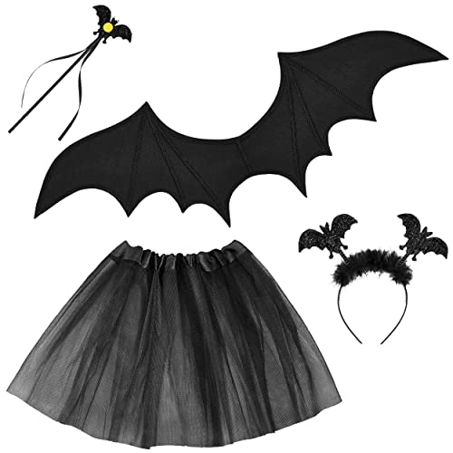 Balinco Fledermaus Kostüm Set, Haareif + Tutu Rock + Flügel & Zauberstab, Schwarz, Vampir, Karneval, Fasching, Halloween, Mottoparty, Vampir Cosplay Party Balinco Fledermaus Kostüm Set, Haareif + Tutu Rock + Flügel & Zauberstab, Schwarz, Vampir, Karneval, Fasching, Halloween, Mottoparty, Vampir Cosplay Party von Balinco