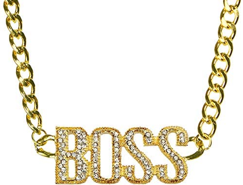Balinco Goldkette BOSS | Rapper | Gold | Goldene | Gangster Kette - satter Goldlook - perfekt zum Protzen beim Karneval & Fasching von Balinco