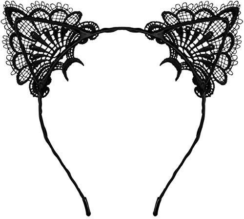 Balinco Katzenohren Haarreif Cat Ears mit reizvollen Spitzen und leichten Metallrahmen für Damen/Frauen und Mädchen zum Karneval/Fasching & Halloween Balinco Katzenohren Haarreif Cat Ears mit reizvollen Spitzen und leichten Metallrahmen für Damen/Frauen und Mädchen zum Karneval/Fasching & Halloween von Balinco