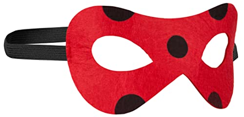 Balinco Marienkäfer Maske rot mit schwarzen Punkten | Ladybug Mask | Kopfschmuck | Käfer Gesichtsmaske | Headwear | Karneval Fasching Halloween Party von Balinco