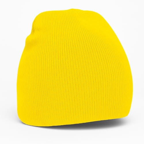 Balinco Mütze Minions Stil – Lustige gelbe Beanie ohne Brille | Witziges Cartoon Kostüm-Accessoire für Kinder & Erwachsene | Ideal für Karneval, Fasching, Mottoparty & Halloween von Balinco