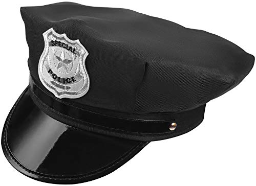 Balinco Polizeimütze Polizei Hut Cap Schirmmütze schwarz für Damen & Herren von Balinco