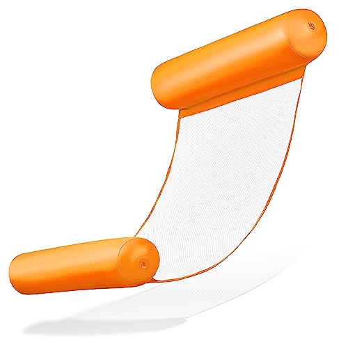 Balinco aufblasbare Hängematte Erwachsene, Wasserspielzeug Kinder, Luftmatratze Wasser, Wassermatratze, Relaxmatte, Wasserhängematte, Poolparty (Orange) von Balinco