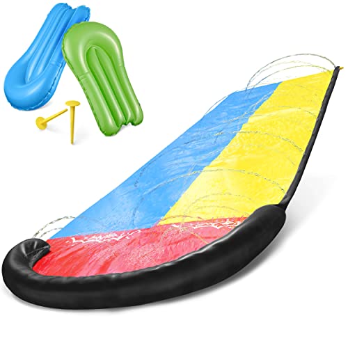 Wasserrutsche I Doppel-Wasserrutsche I Wasser Rutsche I Waterslide I Water Slide I Länge 4.80 m x Breite 1.40 m I Inklusive 2X Surfbrett I Sommer I Outdoor I Spaß I Spielzeug für Erwachsene & Kinder Wasserrutsche I Doppel-Wasserrutsche I Wasser Rutsche I Waterslide I Water Slide I Länge 4.80 m x Breite 1.40 m I Inklusive 2X Surfbrett I Sommer I Outdoor I Spaß I Spielzeug für Erwachsene & Kinder von Balinco