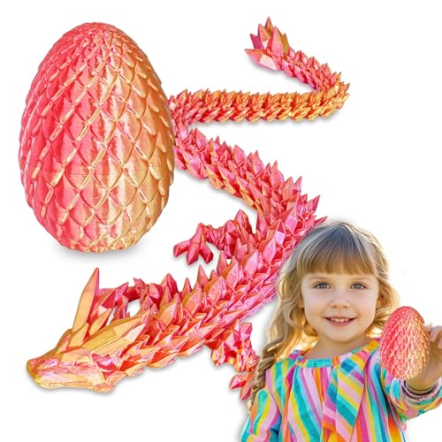 Überraschungs-Drachenei mit Drache im Inneren Geschenke für Kinder und Erwachsene 3D-gedrucktes Fidget-Spielzeug perfekt für Weihnachten Ostern Geburtstage Deko Stressabbau(Orangerot, Klein) Überraschungs-Drachenei mit Drache im Inneren Geschenke für Kinder und Erwachsene 3D-gedrucktes Fidget-Spielzeug perfekt für Weihnachten Ostern Geburtstage Deko Stressabbau(Orangerot, Klein) von Balkwan