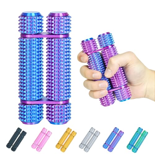 Pain Stim Fidget Roller Erwachsene Büro Stressabbau Sensorisches Hilfsmittel ADHD Angst Fidget Tool Taschen Spinner Geschenk für Sie Ihn Kollege(Purple,Compact) von Balkwan