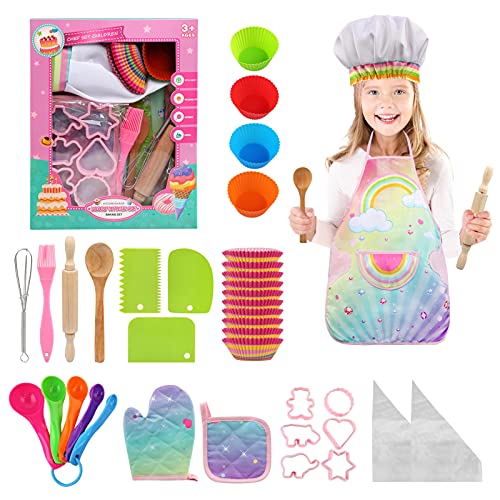 Ballery Backset Kinder, 38 Stücke Koch-und Backset für Kinder Kochschürze Kinder mit Kochmütze Kinderküche Zubehör Kochen Spielen Küchenspielzeug für 3-8 Jahre Mädchen und Jungen Geschenk Ballery Backset Kinder, 38 Stücke Koch-und Backset für Kinder Kochschürze Kinder mit Kochmütze Kinderküche Zubehör Kochen Spielen Küchenspielzeug für 3-8 Jahre Mädchen und Jungen Geschenk von Ballery