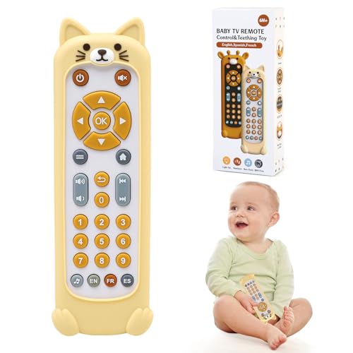 Ballery Fernbedienung Spielzeug für Kinder, Baby TV Fernbedienung Spielzeug für Neugeborene mit Licht und Sound, Englisch/Französisch/Spanisch, Lernspielzeug Geschenk für Kinder 6-18 Monate (Katze) Ballery Fernbedienung Spielzeug für Kinder, Baby TV Fernbedienung Spielzeug für Neugeborene mit Licht und Sound, Englisch/Französisch/Spanisch, Lernspielzeug Geschenk für Kinder 6-18 Monate (Katze) von Ballery