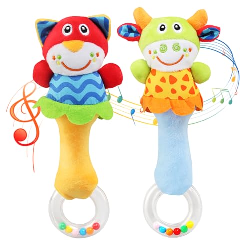 Ballery HM-Rattle Toy-Cat Calf Rassel Baby Spielzeug, Bunt von Ballery