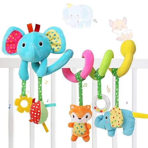 Ballery Kinderwagen Spielzeug, Babys Activity Spirale Spielzeug Hängespielzeug Babyschale Kinderbett Spielzeug Baby Spiral Plüschtier für Kleinkinder Jungen Mädchen ab 0 3 6 9 12 Monaten - Elefant Ballery Kinderwagen Spielzeug, Babys Activity Spirale Spielzeug Hängespielzeug Babyschale Kinderbett Spielzeug Baby Spiral Plüschtier für Kleinkinder Jungen Mädchen ab 0 3 6 9 12 Monaten - Elefant von Ballery