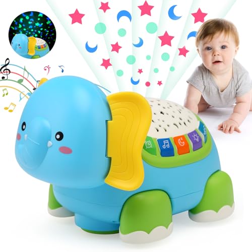 Ballery Elefant Musik Spiele Kinder 1 2 Jahre, Spiele Neugeborenes 6-9 12 Monate, Krabbelspiel mit Musik und Lichtern und Geräuschen für Kinder, Sternenprojektor, Weihnachtsgeschenke für Kinder Ballery Elefant Musik Spiele Kinder 1 2 Jahre, Spiele Neugeborenes 6-9 12 Monate, Krabbelspiel mit Musik und Lichtern und Geräuschen für Kinder, Sternenprojektor, Weihnachtsgeschenke für Kinder von Ballery