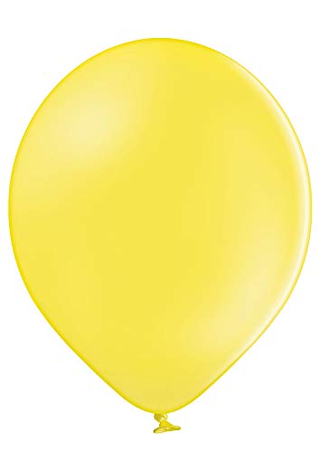 Ballonheld 50 große Premium Luftballons 100% Bio, Freie Farbwahl 40 Farben 27cm Durchmesser, heliumgeeignet, für Party, Geburtstag, Feiern (gelb) von Ballonheld