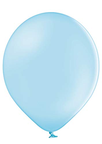 Ballonheld 50 große Premium Luftballons 100% Bio, Freie Farbwahl 40 Farben 27cm Durchmesser, heliumgeeignet, für Party, Geburtstag, Feiern (hellblau) von Ballonheld
