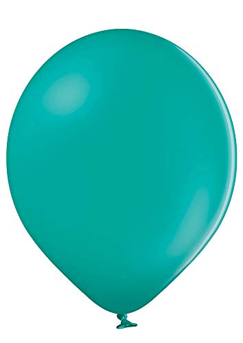 Ballonheld 50 große Premium Luftballons 100% Bio, Freie Farbwahl 40 Farben 27cm Durchmesser, heliumgeeignet, für Party, Geburtstag, Feiern (türkis) von Ballonheld