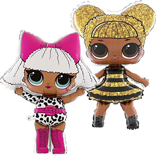 2er Set LOL Surprise Diva und Queen Bee Luftballons Folienballon geeignet für Helium Geburtstagsdeko Party Dekoration Geburtstag deko luftballon 2er Set LOL Surprise Diva und Queen Bee Luftballons Folienballon geeignet für Helium Geburtstagsdeko Party Dekoration Geburtstag deko luftballon von Ballonim