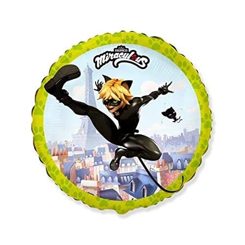 Ballonim® Cat Noir rund ca. 45cm Luftballons Folienballon Party Dekoration Geburtstag von Ballonim